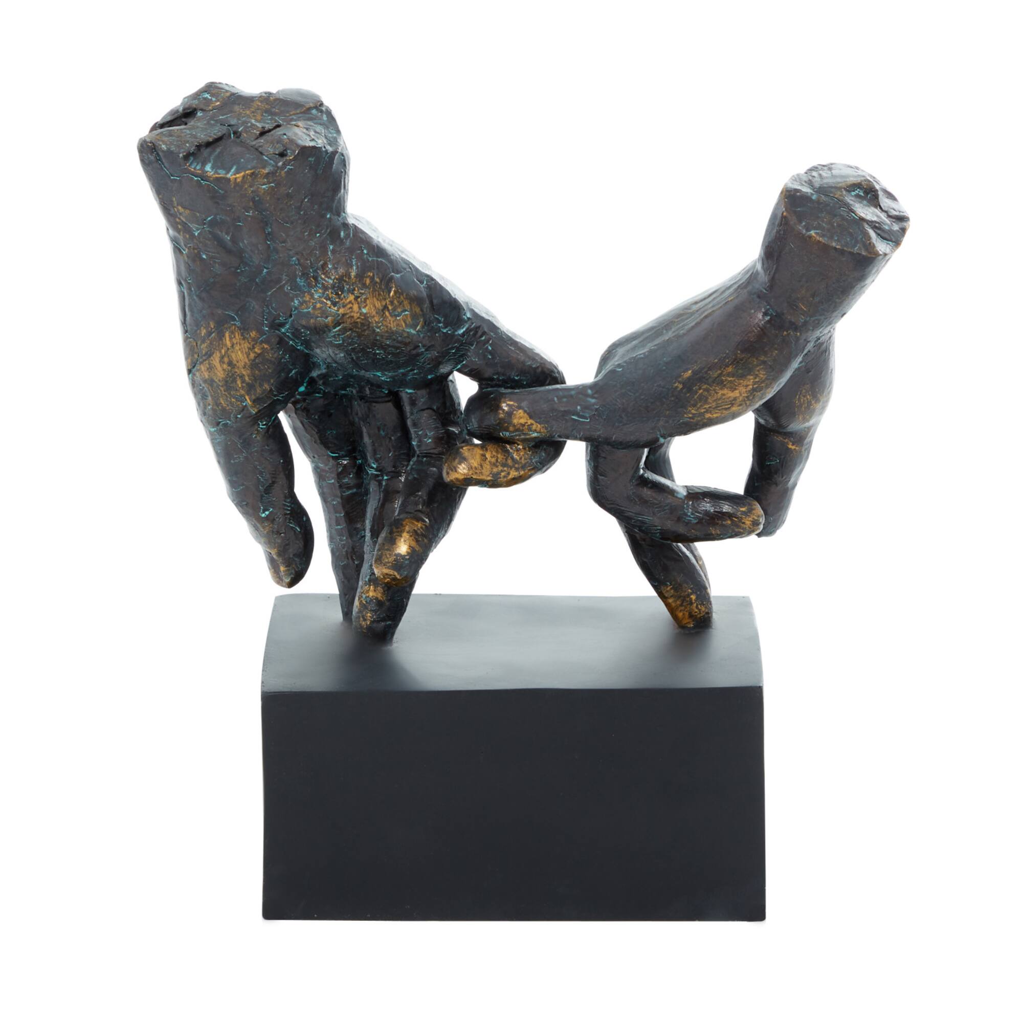 10" Black Polystone Traditional Pinky Swear Sculpture